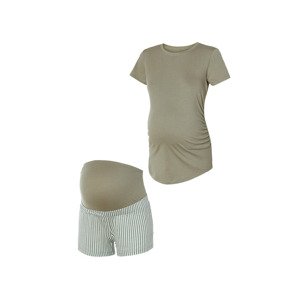 esmara® Dámské těhotenské pyžamo s BIO bavlnou (XL (48/50), zelená)