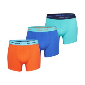 Happy Shorts Pánské boxerky, 3 kusy (oranžová/modrá, M)