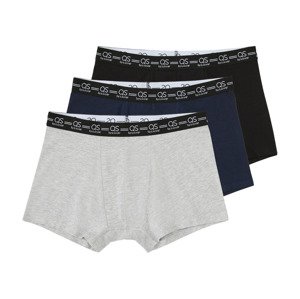 QS by s.Oliver Pánské boxerky, 3 kusy (Xl, černá/šedá/modrá)