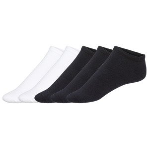 LIVERGY® Pánské nízké ponožky, 5 párů  (39/42, černá/bílá)