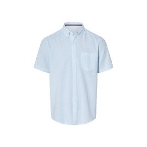 LIVERGY® Pánská volnočasová košile (M (39/40), modrá / bílá pruhovaná)