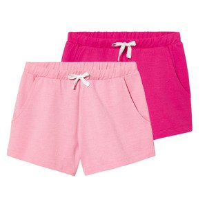 pepperts!® Dívčí šortky, 2 kusy (134/140, růžová / světle růžová)