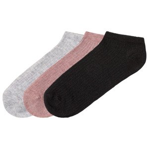pepperts!® Dívčí ponožky, 3 páry (31/34, světle růžová/šedá/černá)