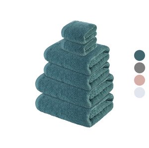 LIVARNO home Sada froté ručníků, 100 % bavlna, 6dílná