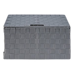 Livarno home Závěsný regál / Sada úložných košů / Organizér (úložný koš s víkem/světle šedá)
