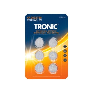 TRONIC® Knoflíková baterie (lithiové baterie CR2032)