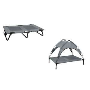 zoofari® Lehátko pro psy se střechou proti slunci / Skládací lehátko pro psy