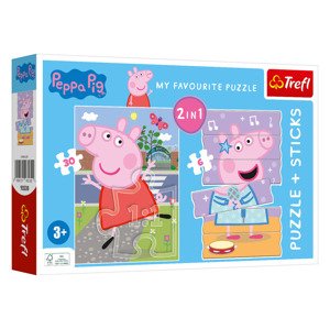 Trefl Puzzle Prasátko Peppa (puzzle & samolepky)