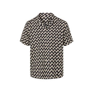 LIVERGY® Pánská volnočasová košile (XL (43/44), vzor / béžová / námořnická modrá)