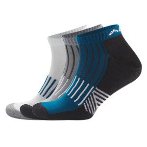 CRIVIT Pánské sportovní ponožky, 3 páry (45/46, černá/bílá/šedá/petrolejová)