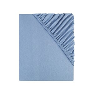 LIVARNO home Žerzejové napínací prostěradlo, 180-200 x 200 cm (modrá)