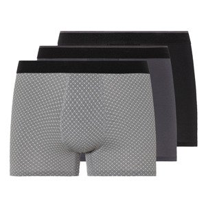 LIVERGY® Pánské boxerky, 3 kusy (5/M, černá/šedá)