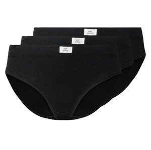 esmara® Dámské kalhotky s BIO bavlnou, 3 kusy (S (36/38), černá)