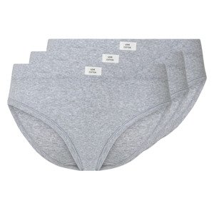 esmara® Dámské kalhotky s BIO bavlnou, 3 kusy (XS (32/34), šedá)