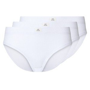 esmara® Dámské kalhotky s BIO bavlnou, 3 kusy (M (40/42), bílá)
