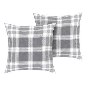LIVARNO home Potah na polštář, 50 x 60 cm, 2 kusy (kostky/šedá)