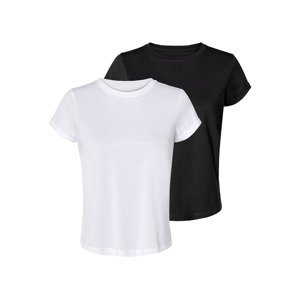 esmara® Dámské triko, 2 kusy (XS (32/34), černá/bílá)