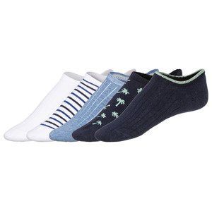 LIVERGY® Pánské nízké ponožky, 5 párů  (43/46, černá / navy modrá / modrá / bílá)