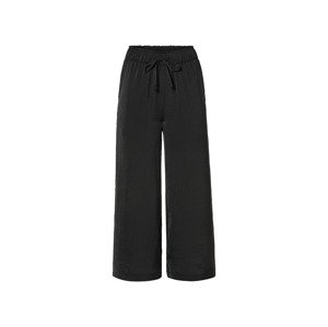 esmara® Dámské saténové kalhoty "Wide Leg" (34, černá)