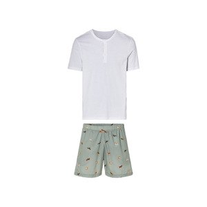 LIVERGY® Pánské pyžamo (XL (56/58), bílá/zelená)