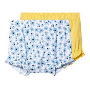 lupilu® Dívčí šortky, 2 kusy (50/56, bílá/modrá/žlutá)