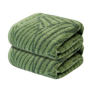 LIVARNO home Froté ručník, 50 x 100 cm, 450 g/m2, 2 kusy (světle zelená)