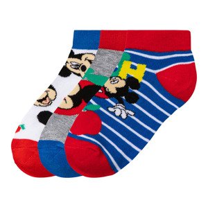 Chlapecké nízké ponožky, 3 páry (31/34, modrá/bílá)