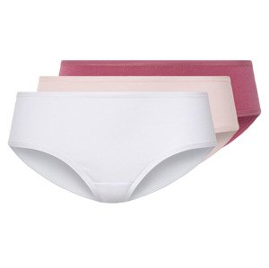esmara® Dámské kalhotky, 3 kusy (S (36/38), červená/růžová/bílá)