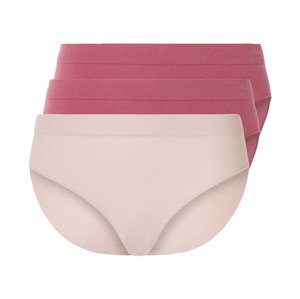 esmara® Dámské bezešvé kalhotky, 3 kusy (S (36/38), růžovo-fialová / světle růžová)