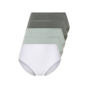 esmara® Dámské kalhotky, 5 kusů (S (36/38), bílá/zelená/mintová)