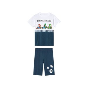 Super Mario Brother Chlapecké pyžamo (98/104, bílá/modrá)