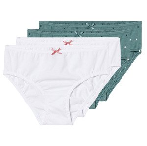 lupilu® Dívčí kalhotky s BIO bavlnou, 4 kusy (98/104, bílá/zelená)