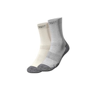 CRIVIT Dámské funkční ponožky, 2 páry (35/36, béžová/šedá)