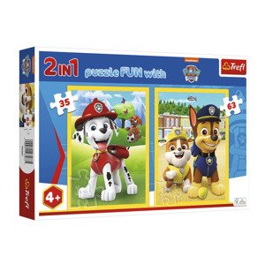 Trefl Sada puzzle 2 v 1, 35 + 63 dílků (Tlapková patrola)