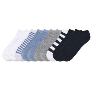 pepperts!® Dětské nízké ponožky s BIO bavlnou, 10 párů (31/34, bílá/modrá/šedá/černá)