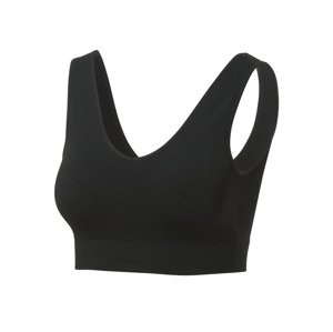 CRIVIT Dámská bezešvá chladivá sportovní podprsenka, Medium Level (XS (32/34), černá)