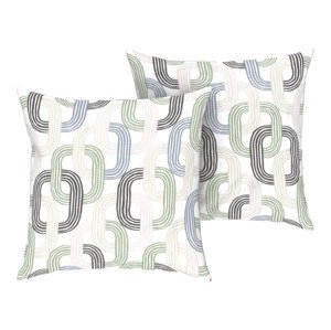 Livarno home Potah na polštář Renforcé, 60 x 50 cm, 2 kusy (geometrický vzor)