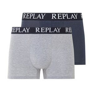 Replay Pánské boxerky (šedá/modrá, L)