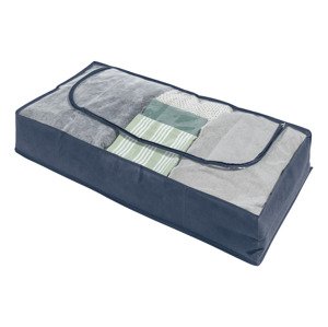 Livarno home Závěsný organizér / Organizér na boty / Obal na oděvy / Úložný box pod postel (sada úložných vaků, tmavě modrá)
