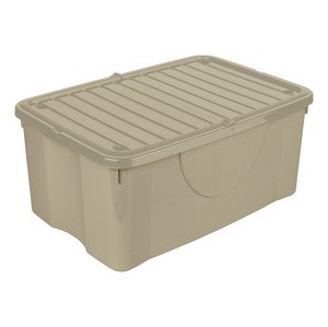 Livarno home Úložný box s víkem, 40 l (béžová)