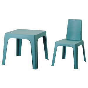 Sada dětského stolu a stohovatelné židle, modrá