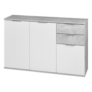 Skříňka, beton/bílá