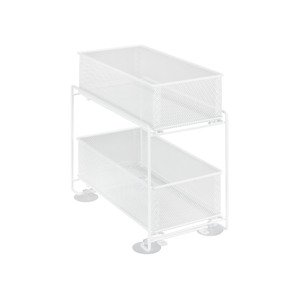 Wenko Kovový regál s úložnými boxy Gioma (bílá)