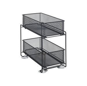Wenko Kovový regál s úložnými boxy Gioma (černá)