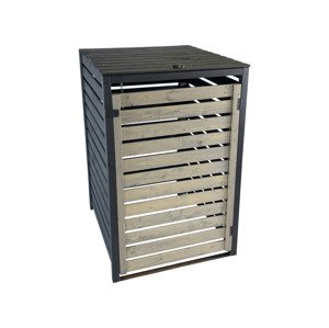 dobar Přístřešek pro popelnice (černá/šedá)