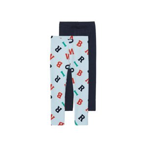 lupilu® Dívčí legíny, 2 kusy (110/116, navy modrá / světle modrá)