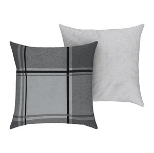 Livarno home Potah na polštář z jemného flanelu, 50 x 60 cm, 2 kusy (šedá)