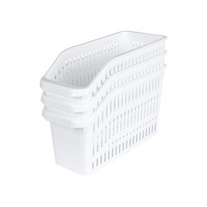 Livarno home Sada košíků do kuchyňské skříňky, 2dílná / 3dílná (3dílná sada, bílá)