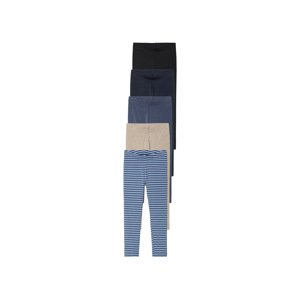 lupilu® Dívčí legíny, 5 kusů (122/128, béžová/modrá/černá)