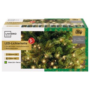 Livarno home Světelný LED řetěz, 100 LED (teplá bílá / provoz na baterie)